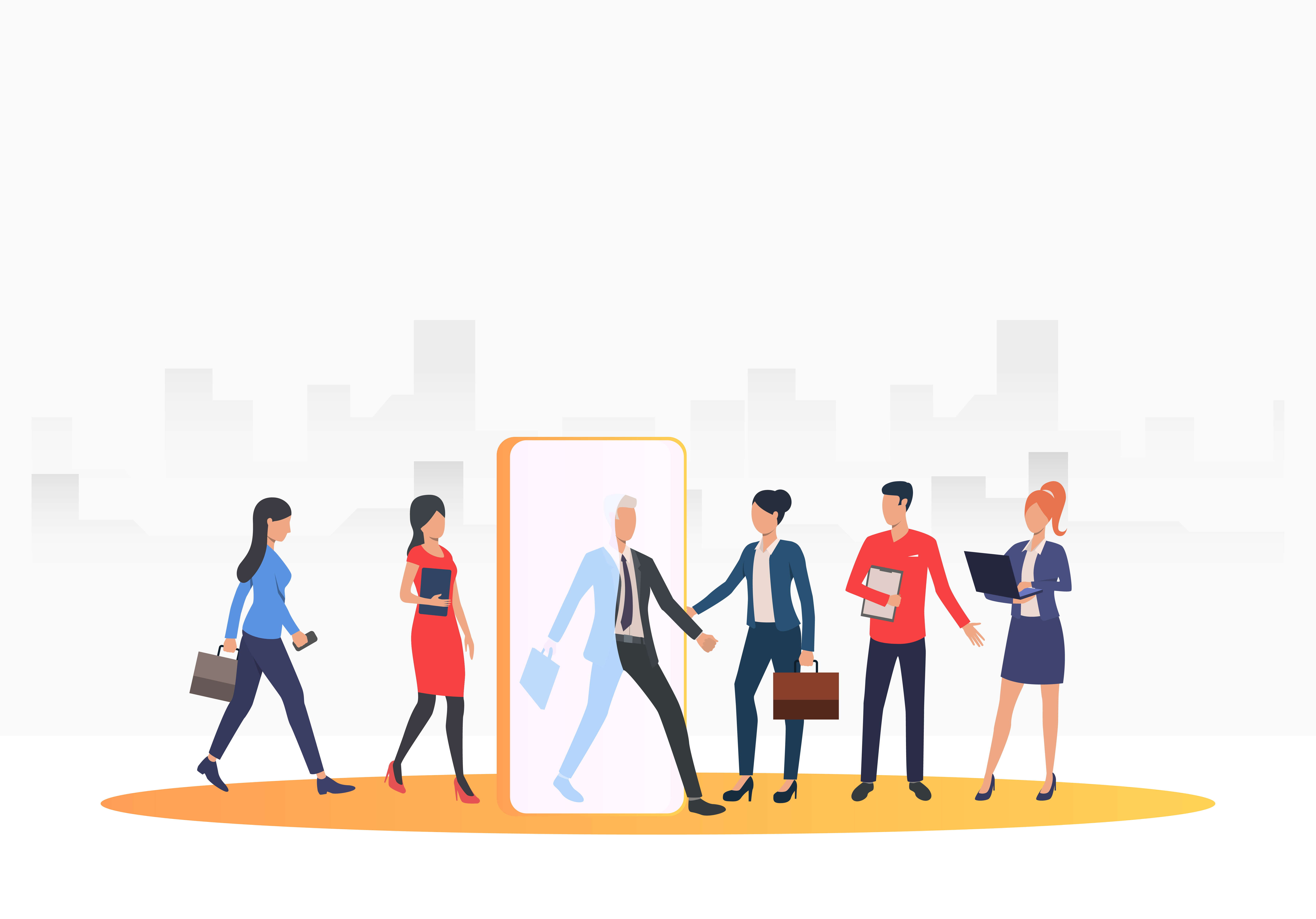 Professional IT recruitment and staffing team collaboration